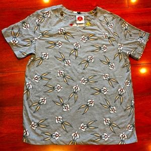 Looney Tunes Bugs Bunny Shirt / Top Gray Sz XL